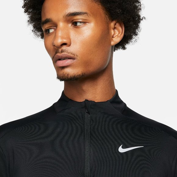 Nike Men's Dri-Fit Element Half Zip Running Pullover Top Black Medium - Picture 3 of 11